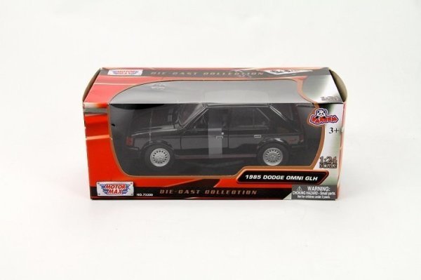 Motor Max Dodge Omni 1985 Model Metal Araba Siyah 1:24