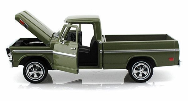 Motor Max Ford F-100 Pickup 1969 Model Metal Araba Yeşil 1:24