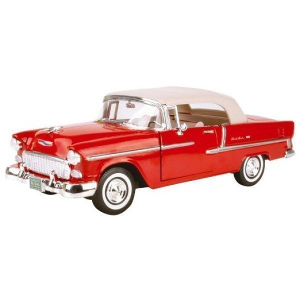 Chevy Bel Air 1955  Model Metal Araba Kırmızı 1:18