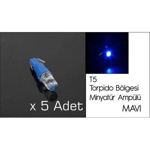 ModaCar T5 Model Mavi Ledli Torpido ve Gösterge Ampülü 423599