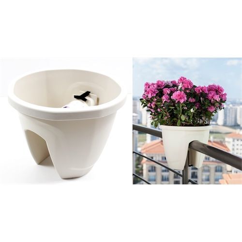 HomeCare Korkuluk Küpeşte Saksı Kirli Beyaz Renk 30 cm 423468