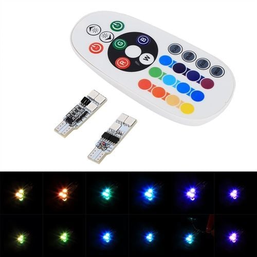 ModaCar RGB MultiColor Flaş Işık Ayarlı T10 Model Beyaz Ledli Park Ampülü 426463