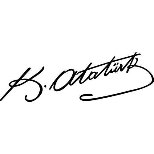 ModaCar 39 Cm Siyah K.Atatürk İmza Sticker 422548