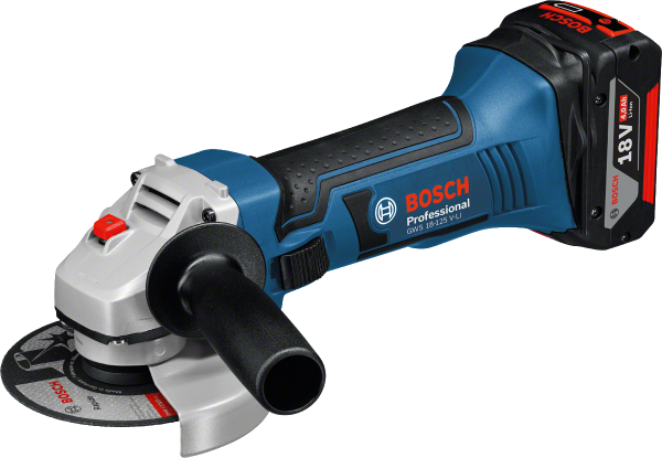 Bosch Professional GWS 18-125 V-LI  4 Ah Çift Akülü Taşlama - L-boxx Çantalı
