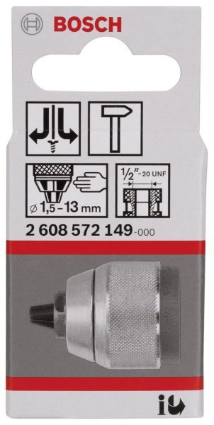 1/2''-20 - 1,5-13 mm Supra Mandren Krom.