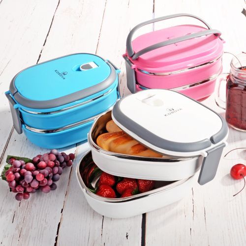 Kosova Yemek Termosu 2 Katlı 1.48 L Pembe Renk