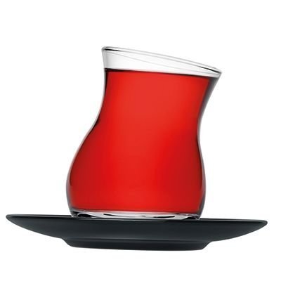 Paşabahçe 96299 Kozan Çay Takımı Siyah 8 Parça