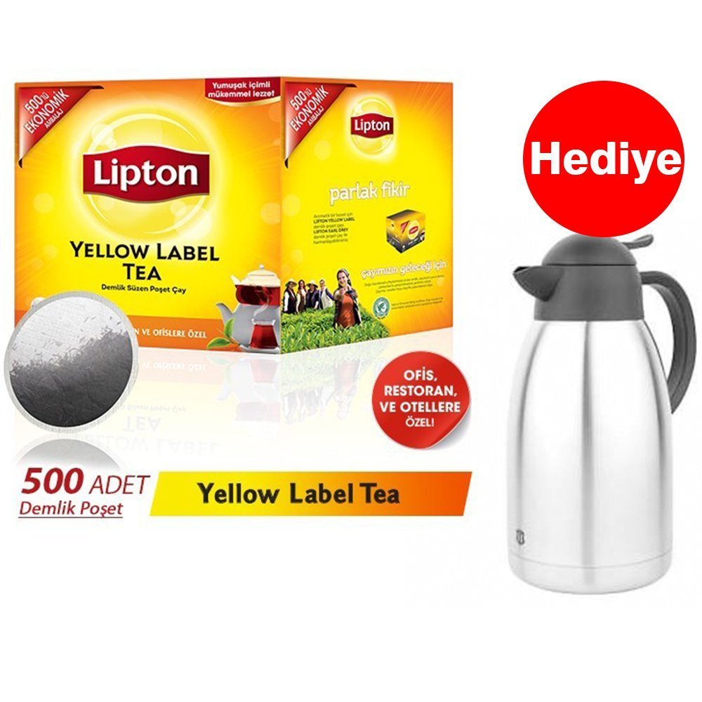 Lipton Yellow Demlik Poşet Çay 3.2 gr x 500 Adet Hediyeli