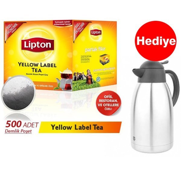 Lipton Yellow Demlik Poşet Çay 3.2 gr x 500 Adet Hediyeli