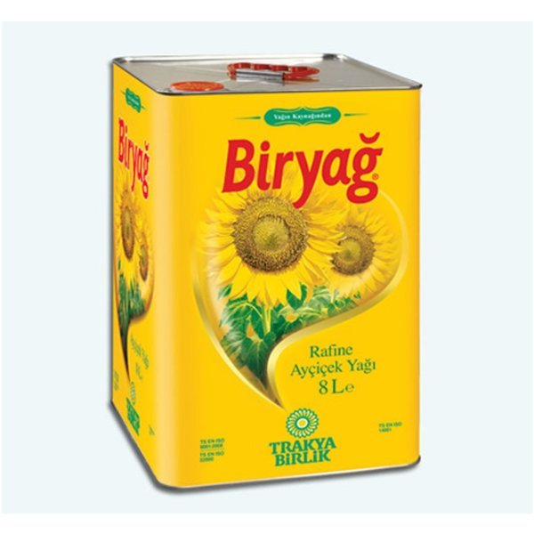Biryağ Rafine Ayçiçek Yağı 8 lt