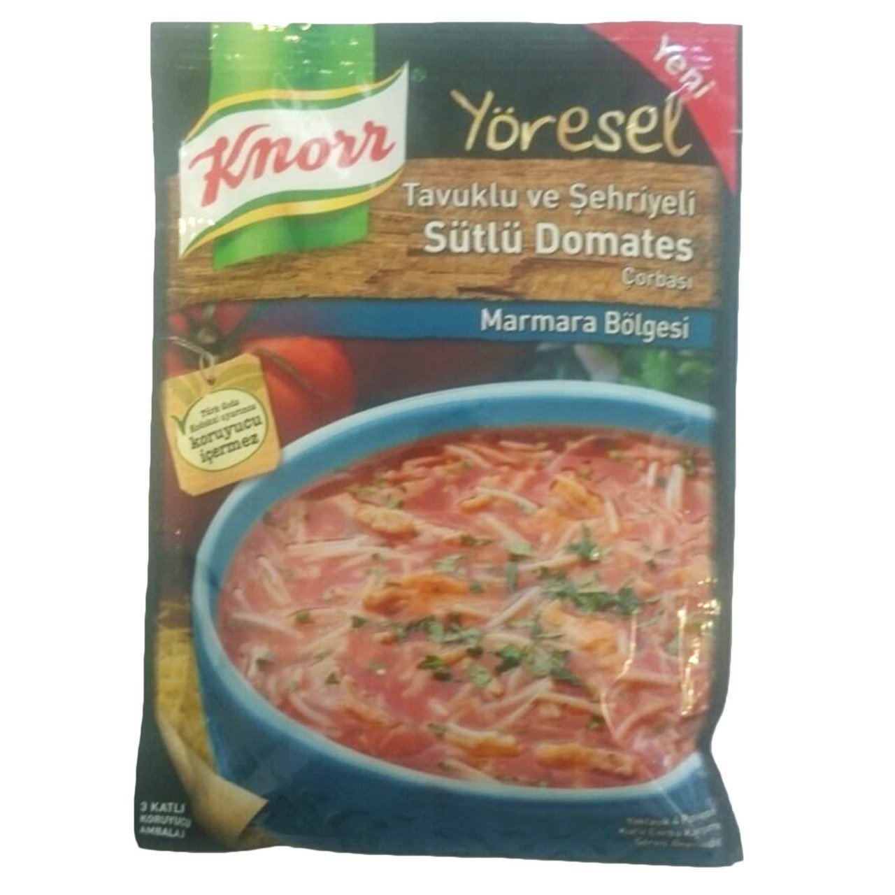 Knorr Yöresel Tavuklu ve Şehriyeli Sütlü Dommates Çorbası