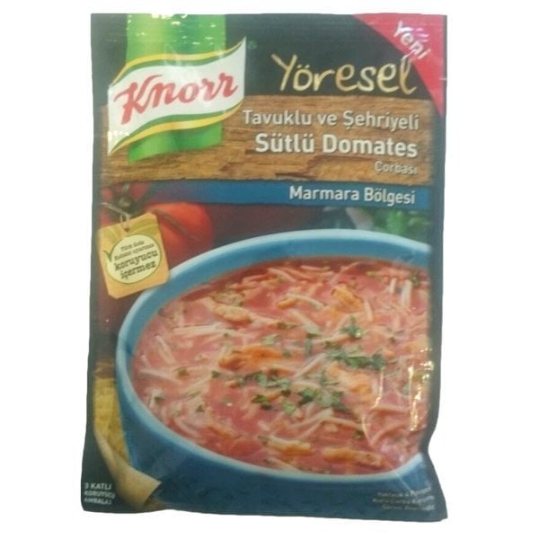 Knorr Yöresel Tavuklu ve Şehriyeli Sütlü Dommates Çorbası