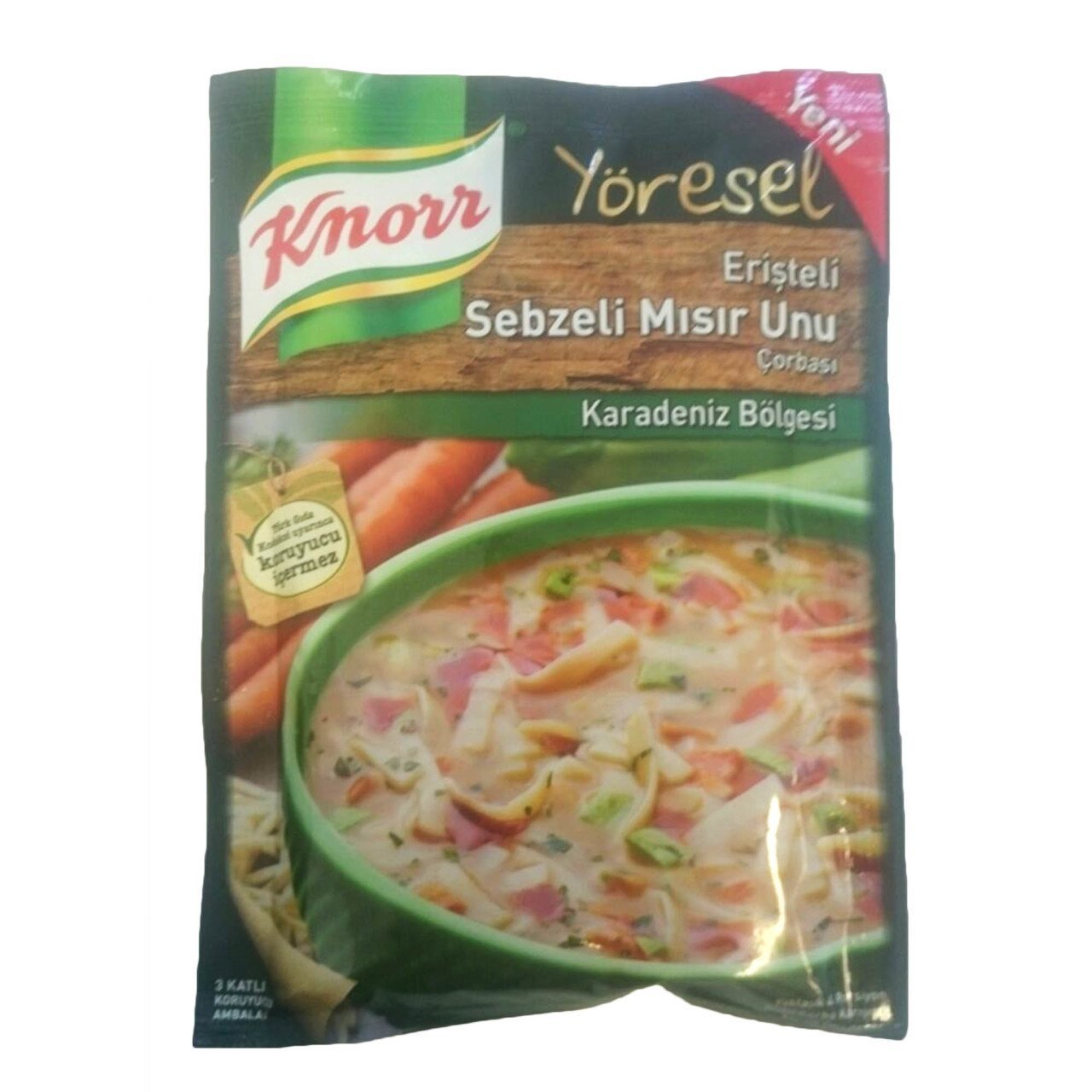 Knorr Yöresel Erişteli Sebzeli Mısır Unu Çorbası