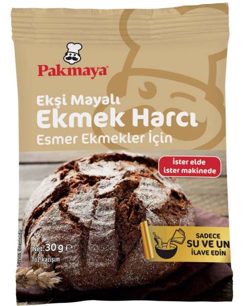 Pakmaya Mayalı Ekiş Mayalı Ekmek Harcı Esmer Ekmekler İçin 30 gr