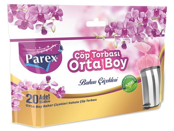 Parex Bahar Çiçekleri Çöp Torbası Orta Boy 20 Adet