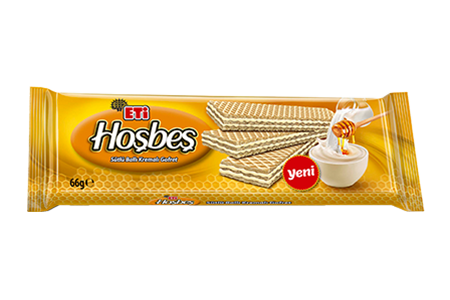 Eti Hoşbeş Sütlü Ballı Kremalı Gofret 66 gr