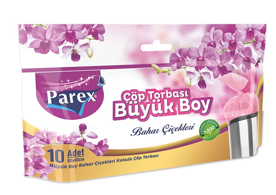 Parex Bahar Çiçekleri Çöp Torbası Büyük Boy 10 Adet