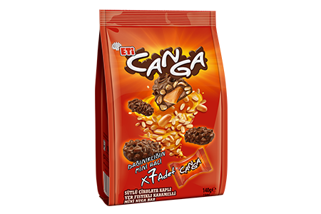 Eti Canga Klasik Sütlü Çikolata Kaplı  Fıstıklı Karamelli Mini Nuga Bar 140 gr