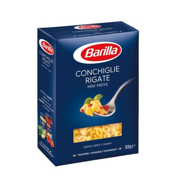 Barilla Conchiglie Rigate Mini Midye Makarna 500 gr