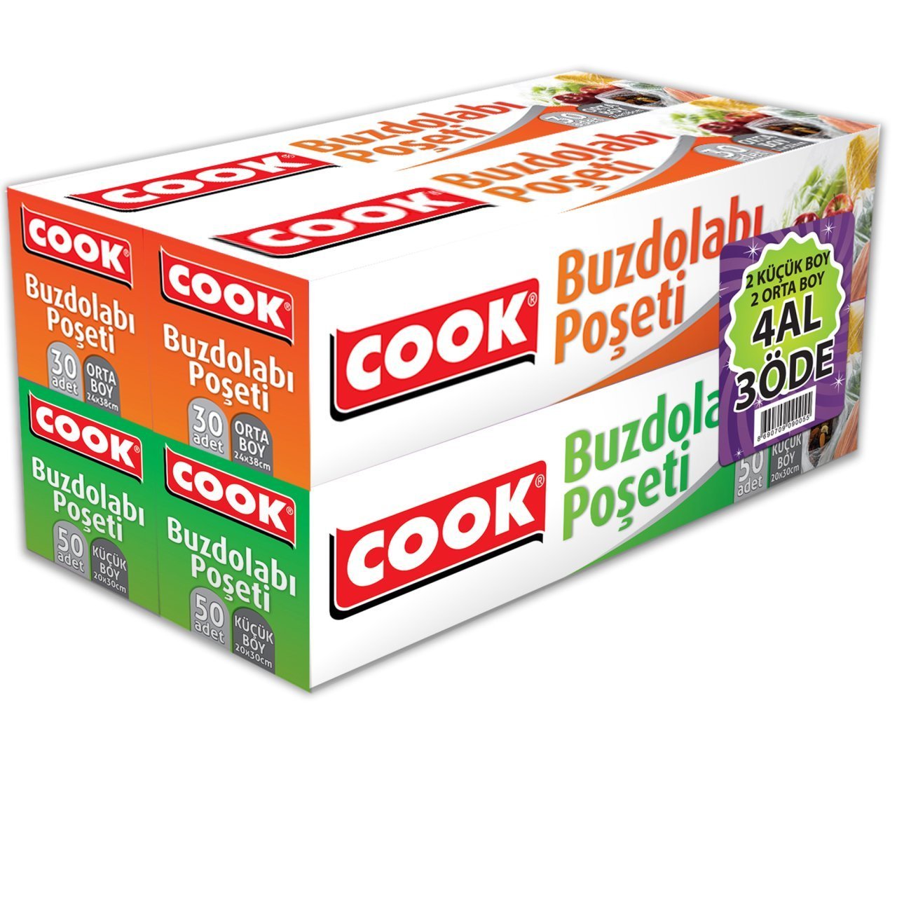 Cook Karma Paket Buzdolabı Poşeti 160 Adet