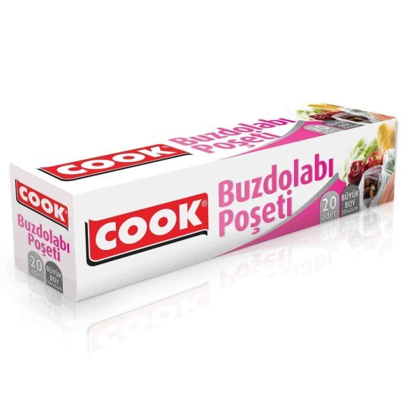 Cook Buzdolabı Poşeti Büyük Boy 30 x 45 cm 20 Adet