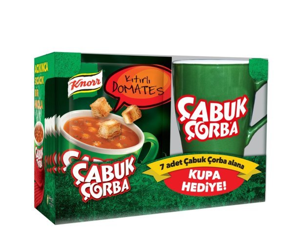 Knorr Çabuk Çorba Kıtırlı Domates 7 Adet + Kupa Hediye