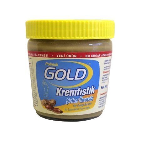 Gold Krem Fıstık Yer Fıstığı Ezmesi Şeker İlavesiz 340 gr