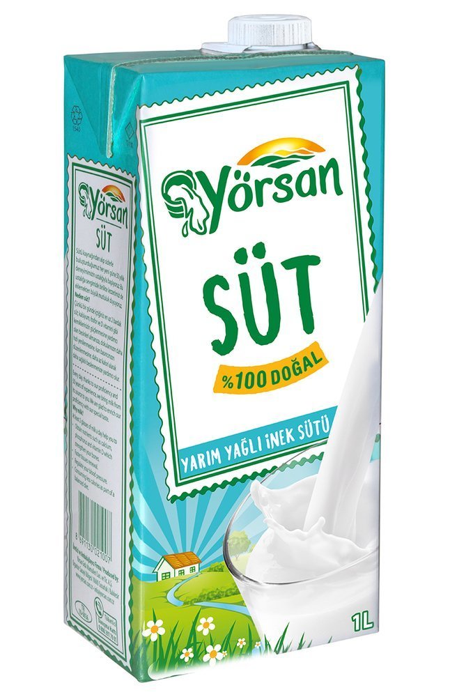 Yörsan Yarım Yağlı Süt 1 lt