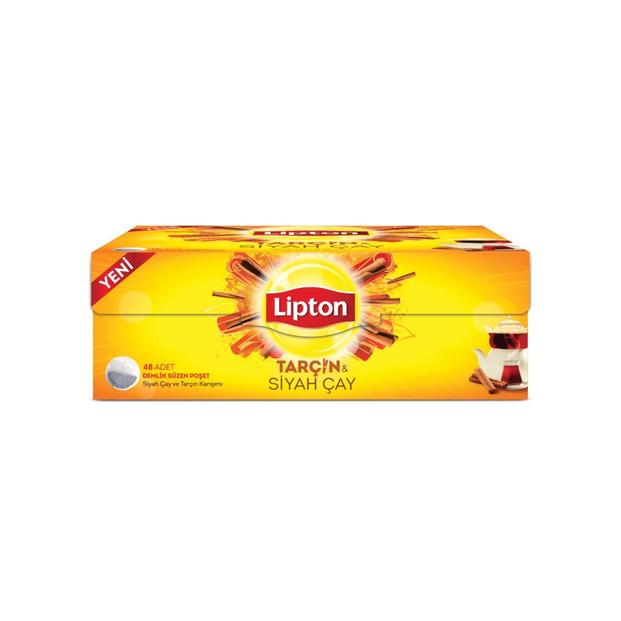 Lipton Tarçın & Siyah Çay Demlik Süzen Poşet Çay 48 Adet