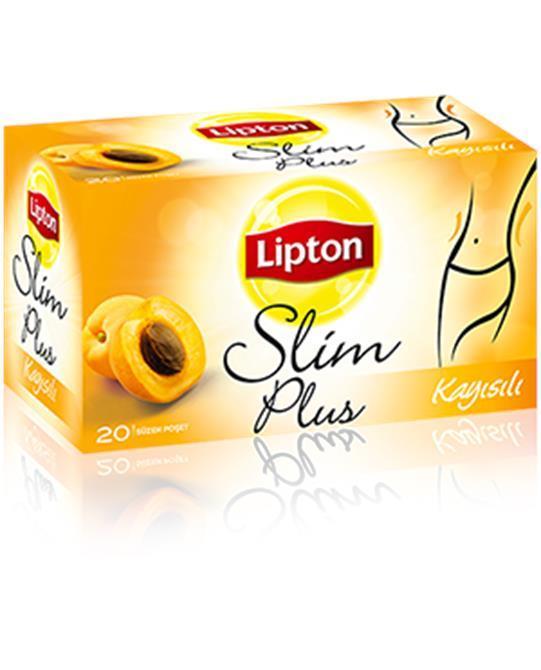 Lipton Slim Plus Bitki ve Meyve Çayı Süzen Poşet Çay Kayısılı 20 Adet