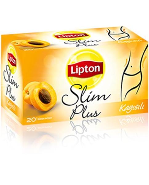 Lipton Slim Plus Bitki ve Meyve Çayı Süzen Poşet Çay Kayısılı 20 Adet