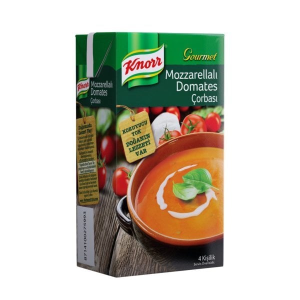 Knorr Gourmet Mozzarellalı Domates Sıvı Çorbası 1 lt