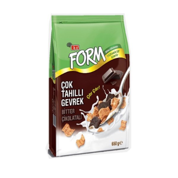 Eti Form Çok Tahıllı Gevrek Bitter Çikolatalı 650 gr