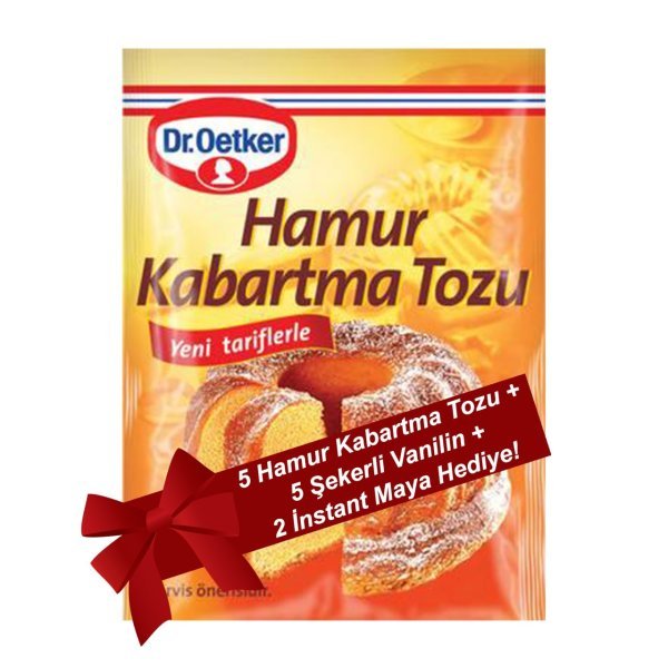 Dr.Oetker Hamur Kabartma Tozu 5 Adet + Şekerli Vanilin 5 Adet + İnstant Maya 2 Adet