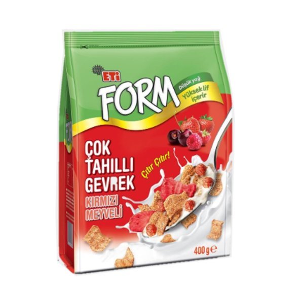 Eti Form Çok Tahıllı Gevrek Kırmızı Meyveli 400 gr