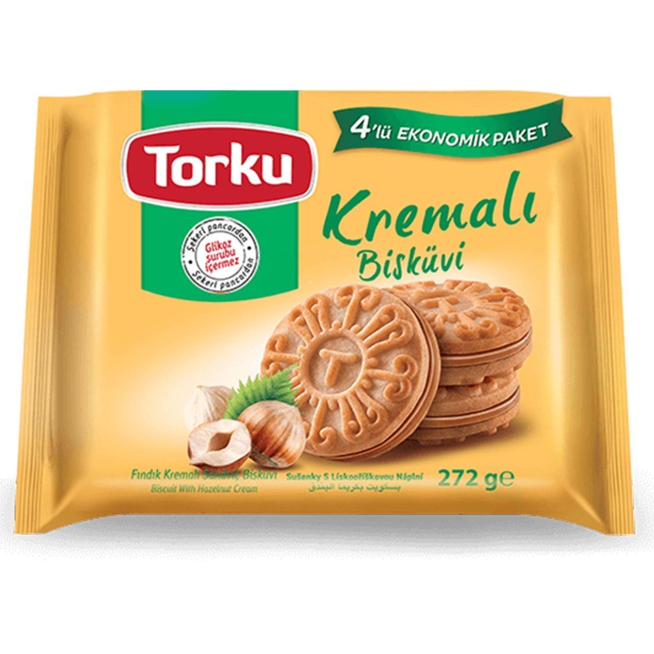 Torku Fındık Kremalı Bisküvi 76 gr x 4 Adet