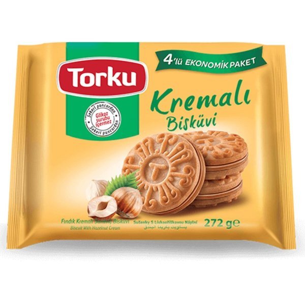 Torku Fındık Kremalı Bisküvi 76 gr x 4 Adet