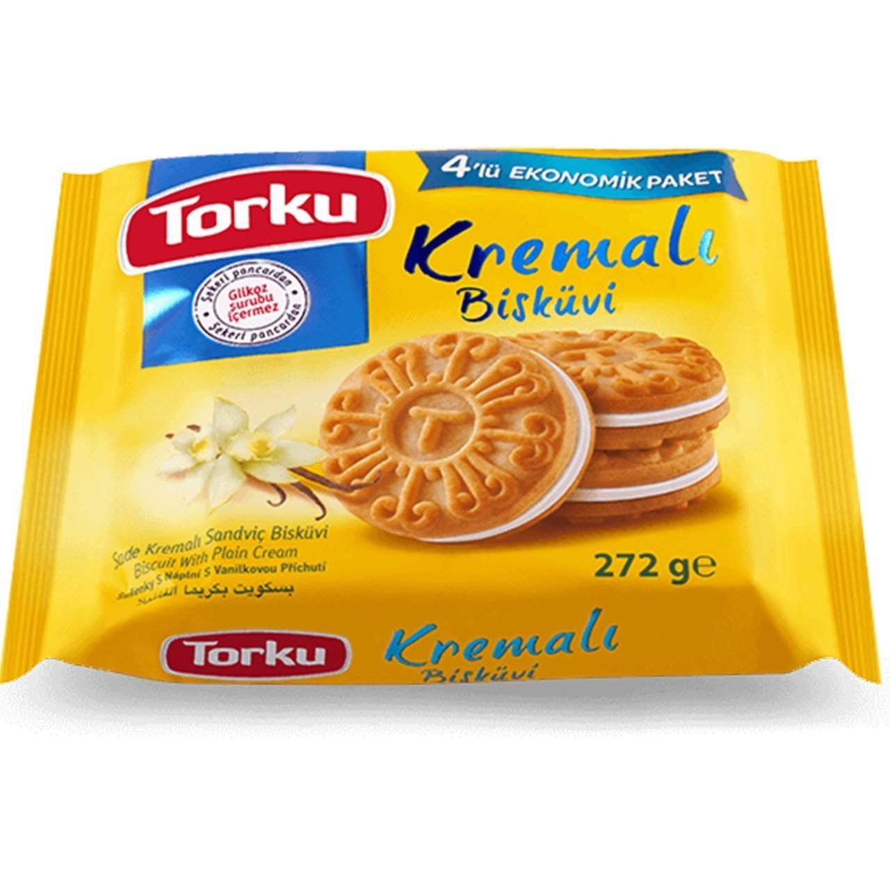 Torku Sade Kremalı Bisküvi 76 gr x 4 Adet