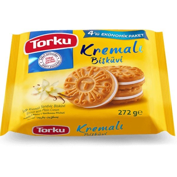 Torku Sade Kremalı Bisküvi 76 gr x 4 Adet