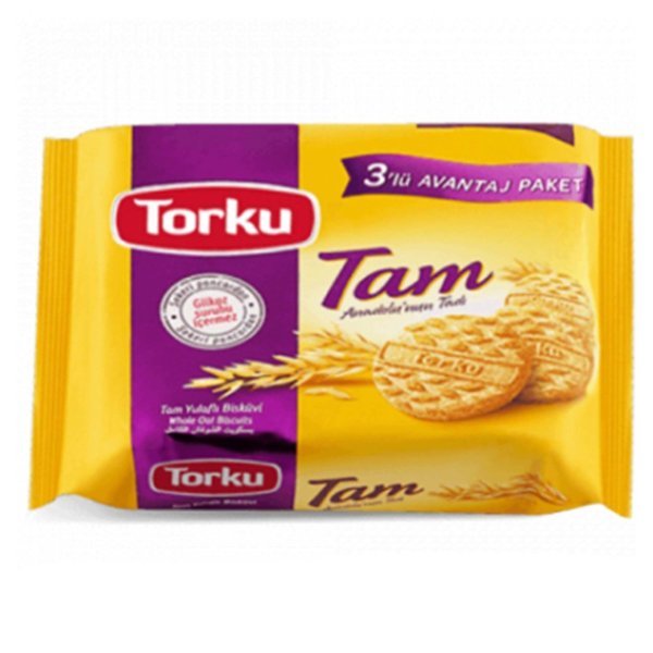 Torku Tam Yulaflı Bisküvi 125 gr x 3 Adet