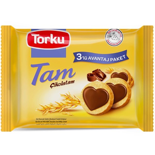 Torku Tam Çikolatam Bisküvi 83 gr x 3 Adet