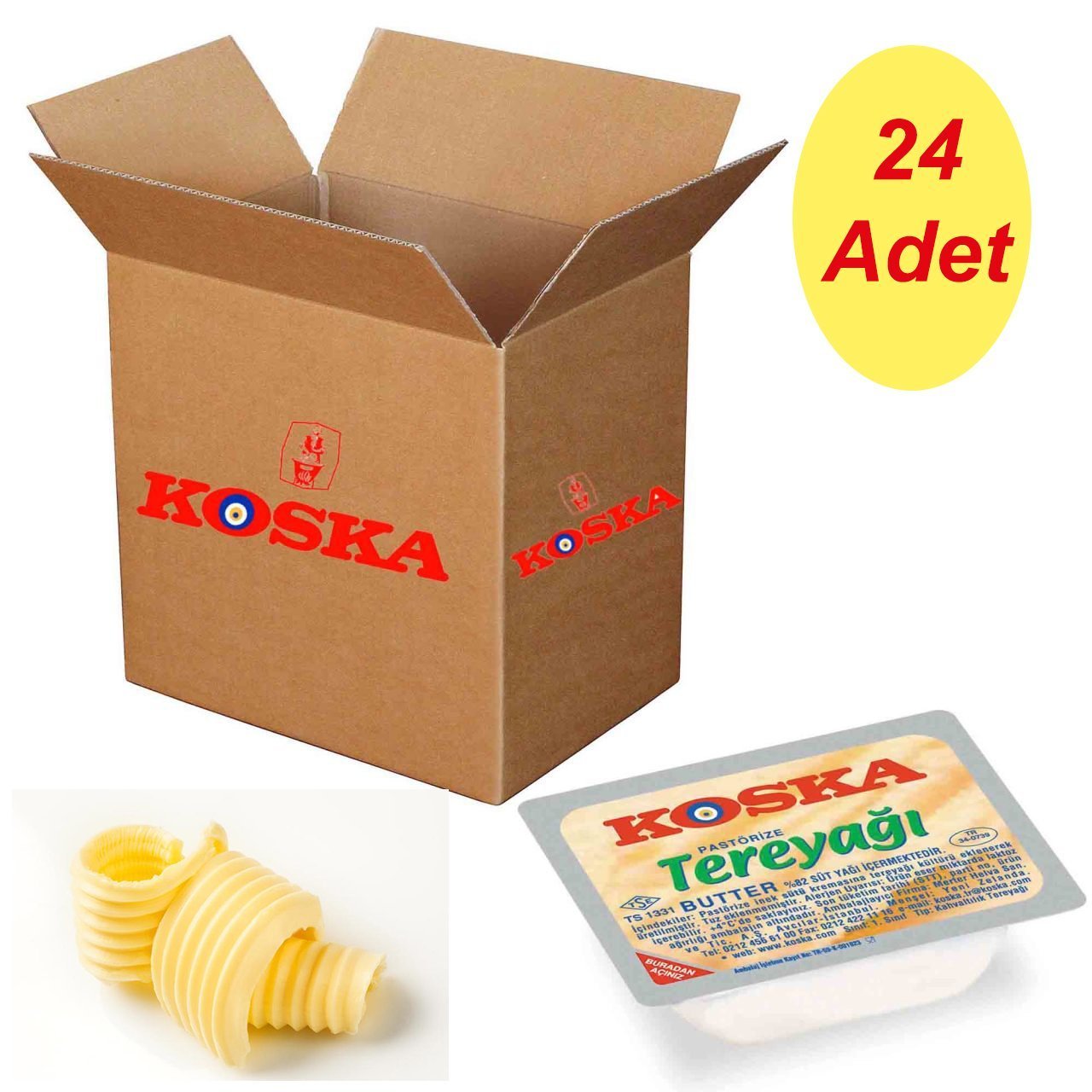 Koska Pastörize Tereyağı 10 gr 24 Adet
