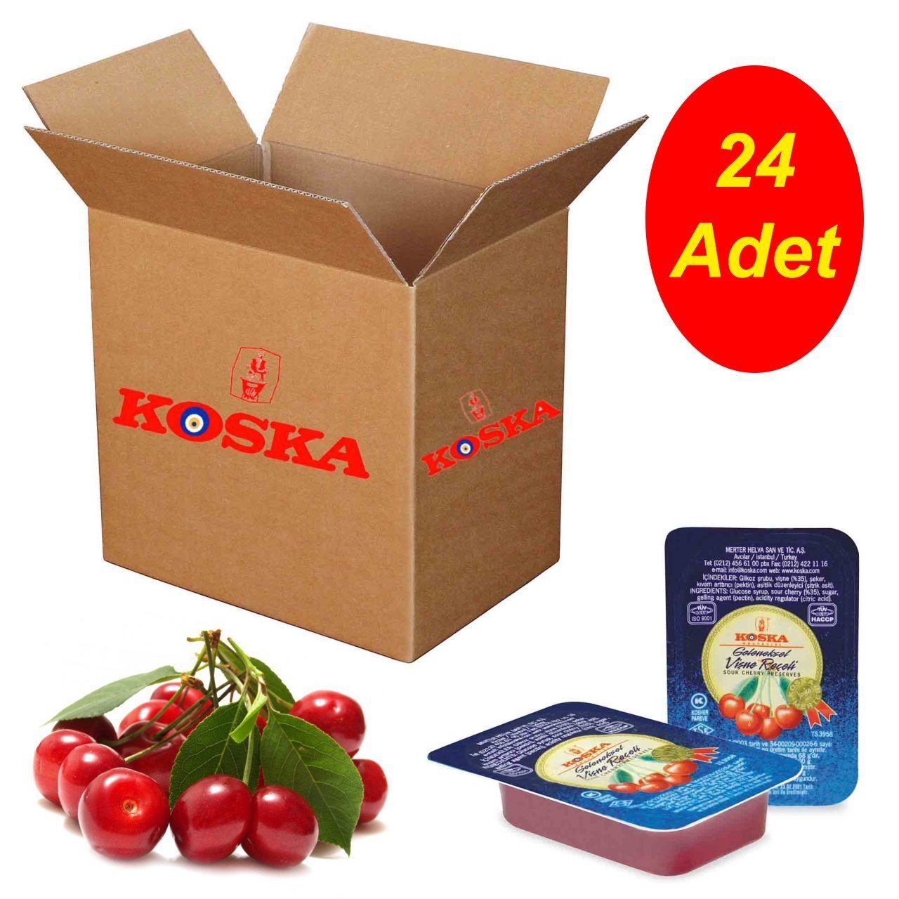 Koska Geleneksel Vişne Reçeli 20 gr 24 Adet