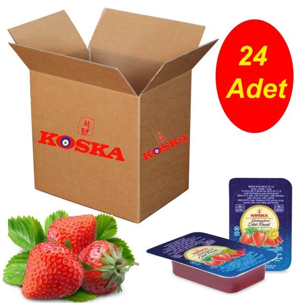 Koska Geleneksel Çilek Reçeli 20 gr 24 Adet