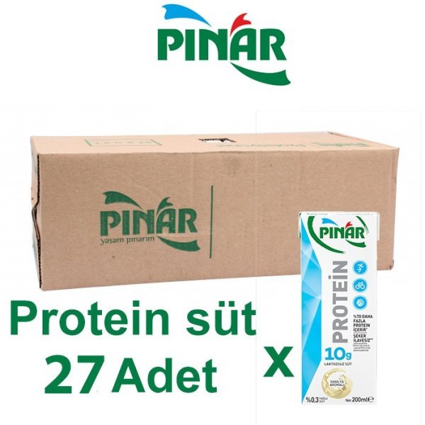 Pınar Protein Süt Vanilyalı 200 ml x 27 Adet