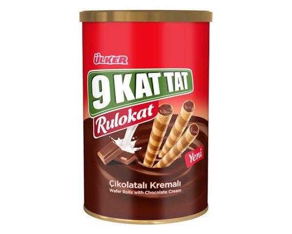 Ülker 9 Kat Tat Rulokat Çikolatalı Kremalı Gofret 230 gr