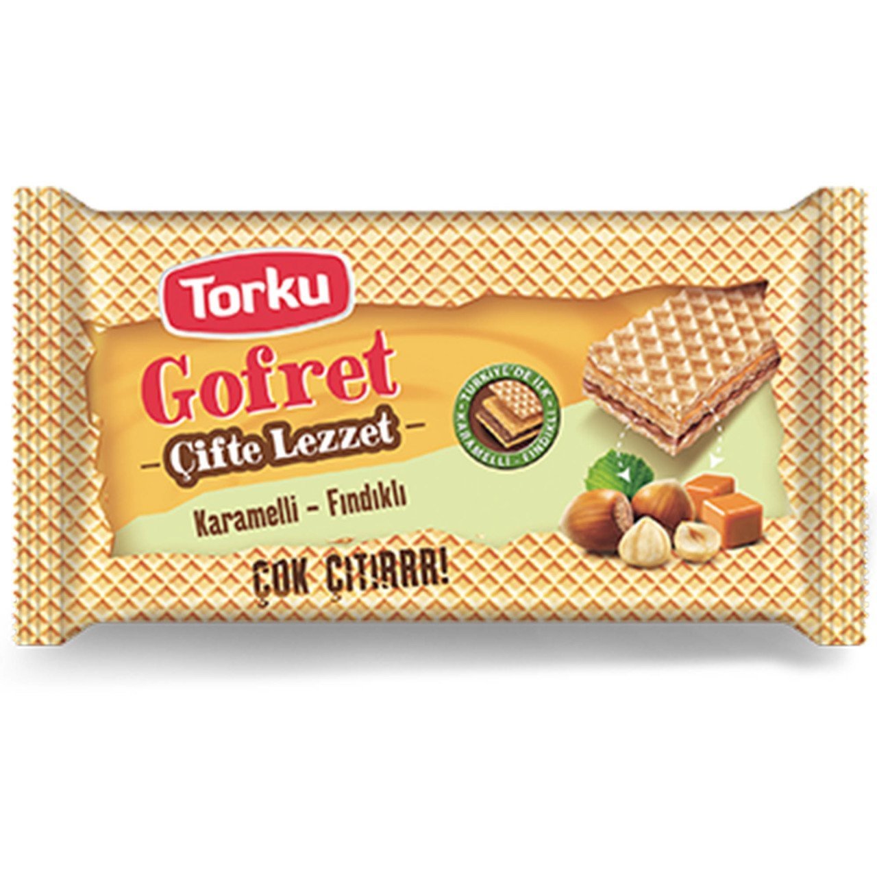 Torku Karamel & Fındık Kremalı Gofret 40 gr