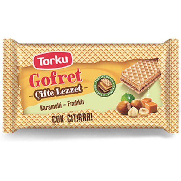 Torku Karamel & Fındık Kremalı Gofret 40 gr