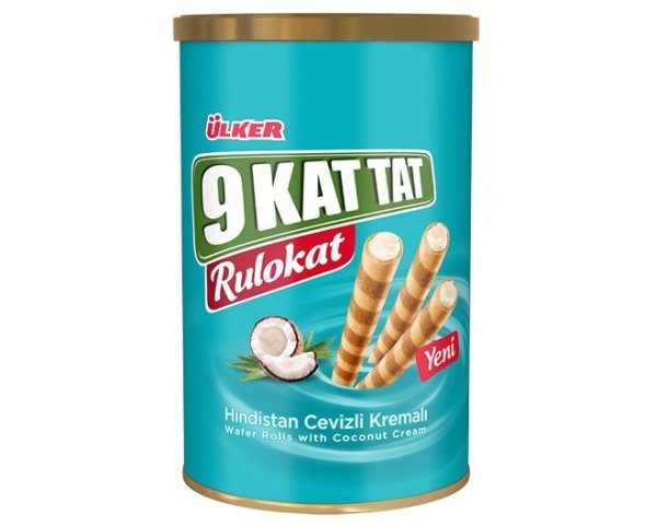 Ülker 9 Kat Tat Rulokat Hindistan Cevizli Kremalı Gofret 230 gr