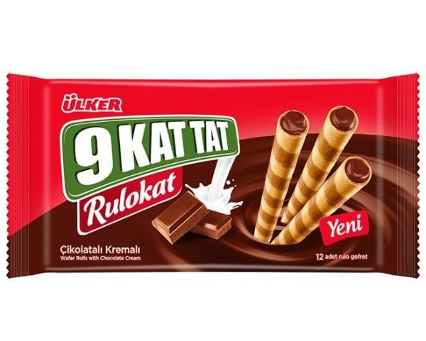 Ülker 9 Kat Tat Rulokat Çikolatalı Kremalı Gofret 48 gr